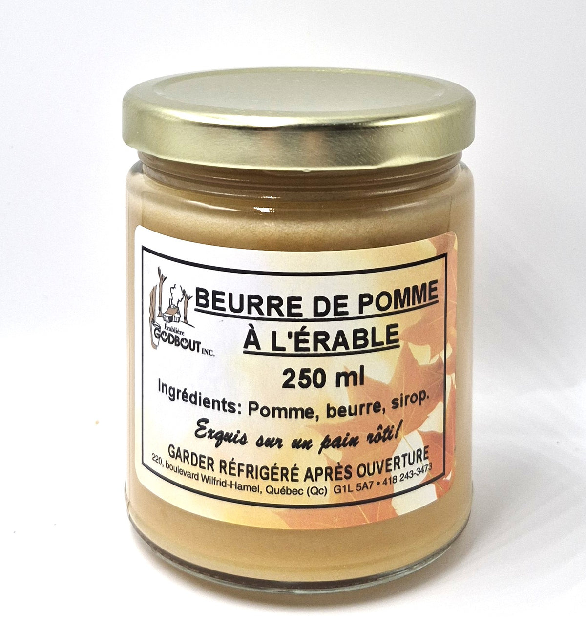 Beurre de pomme à l'érable — 250 ml