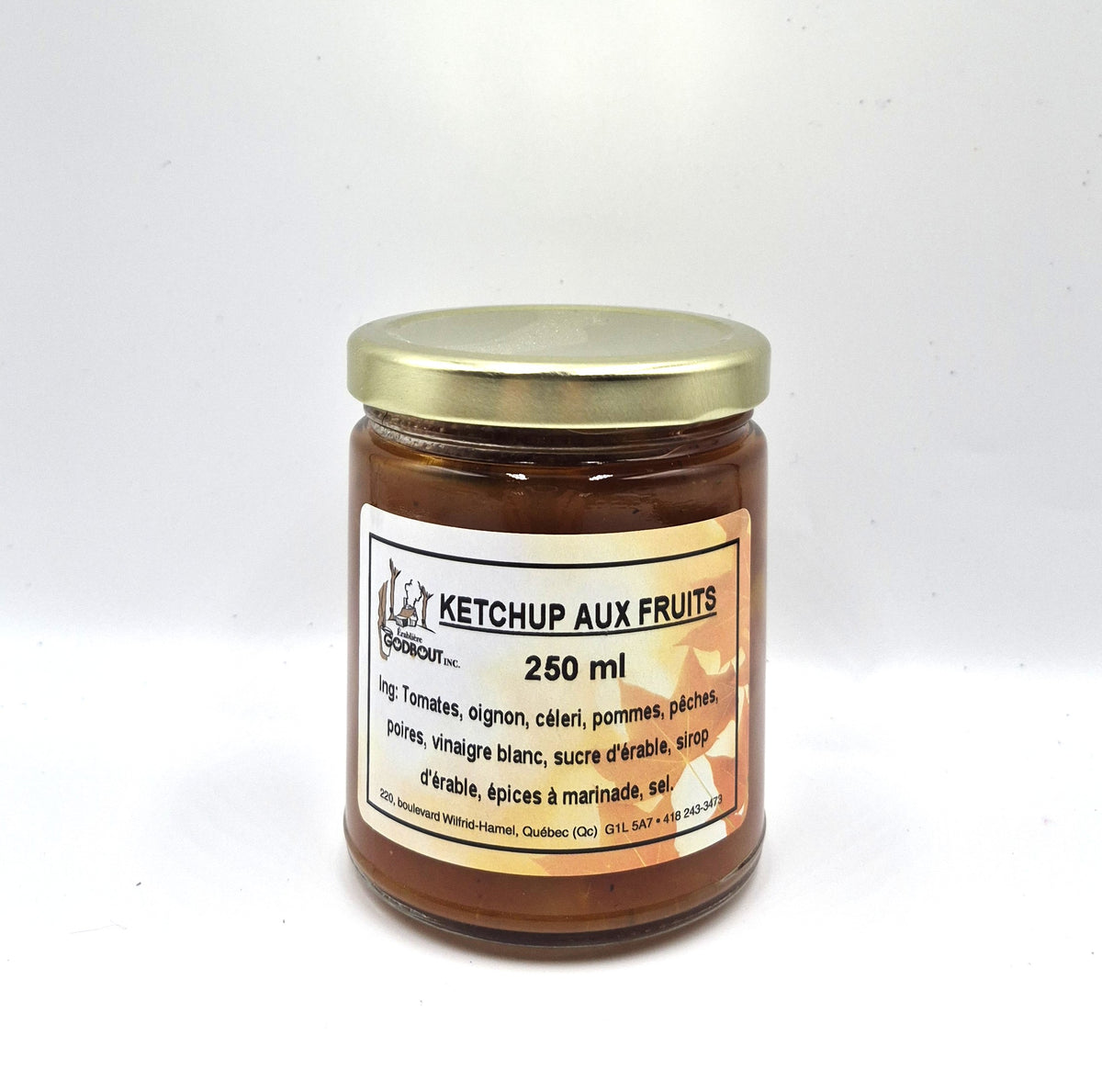 Ketchup aux fruits sucré au sirop d'érable